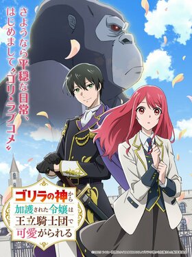 Месяц премьеры и подробности аниме «Gorilla no Kami kara Kago sareta Reijou wa Ouritsu Kishidan de Kawaigarareru»